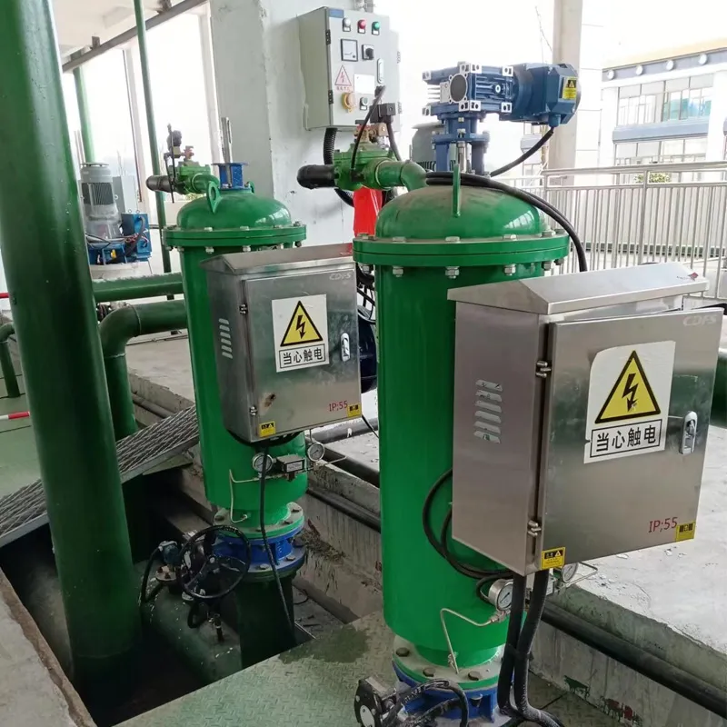 Cooling water filtration of building
