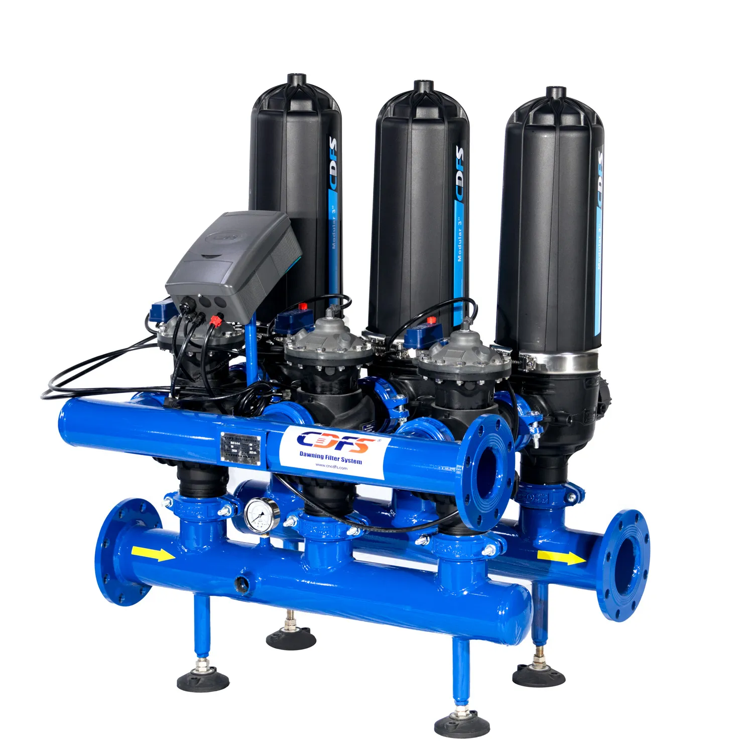Automatic disc filter with carbon steel pipe
