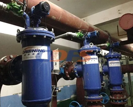 Cooling water filtration of building